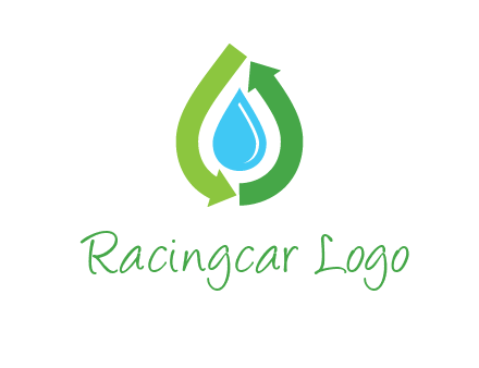 arrows around water drop icon