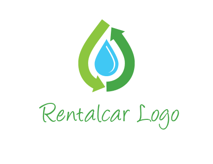 arrows around water drop icon