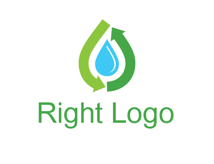 arrows around water drop icon