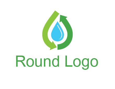 arrows around water drop icon