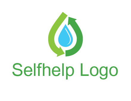 arrows around water drop icon