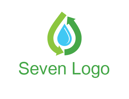 arrows around water drop icon