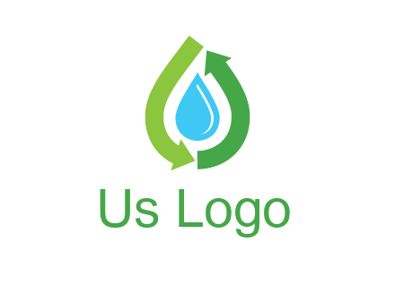 arrows around water drop icon