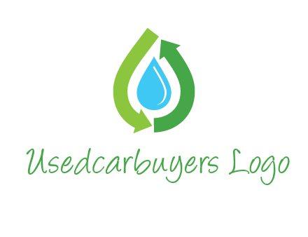 arrows around water drop icon