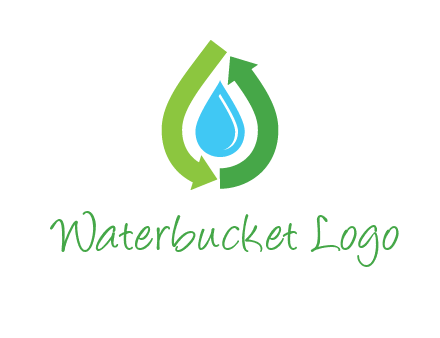 arrows around water drop icon