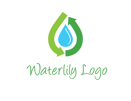 arrows around water drop icon