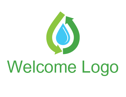 arrows around water drop icon