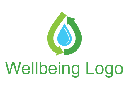 arrows around water drop icon