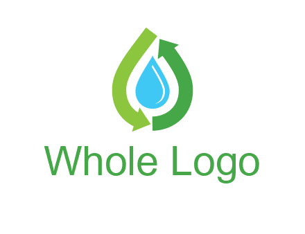 arrows around water drop icon