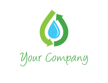 arrows around water drop icon