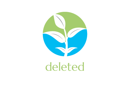 abstract plant in circle symbol