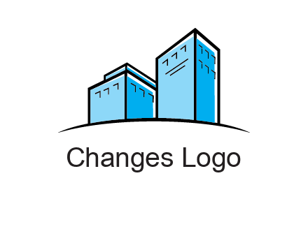 abstract buildings logo