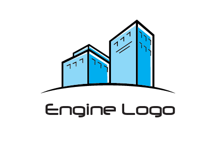 abstract buildings logo