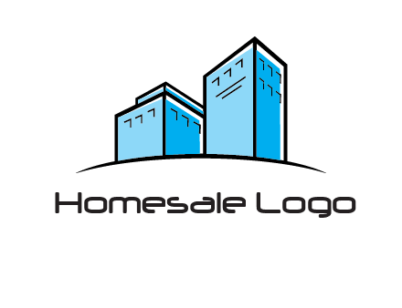 abstract buildings logo