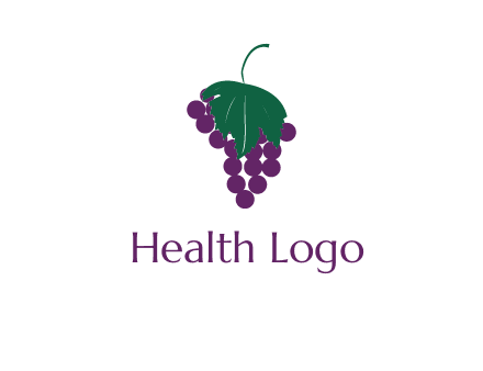 grapes with leaf icon
