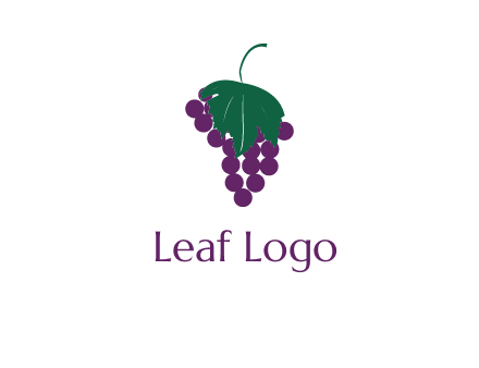 grapes with leaf icon