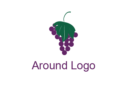 grapes with leaf icon