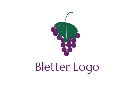 grapes with leaf icon