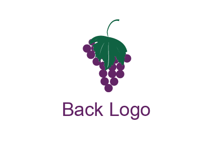 grapes with leaf icon