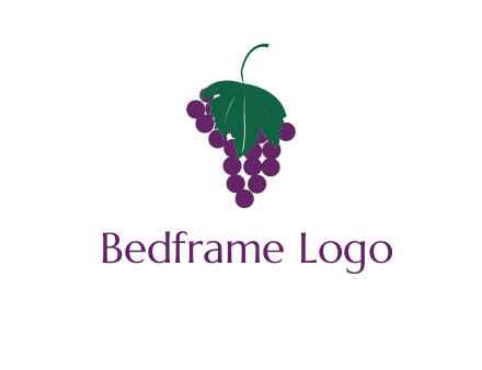 grapes with leaf icon