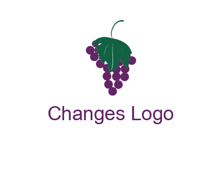 grapes with leaf icon