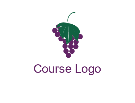 grapes with leaf icon