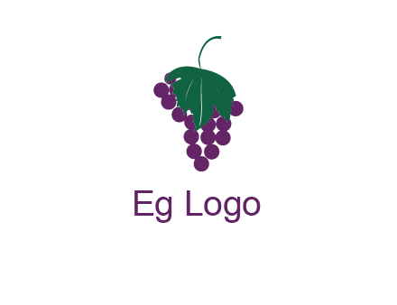 grapes with leaf icon