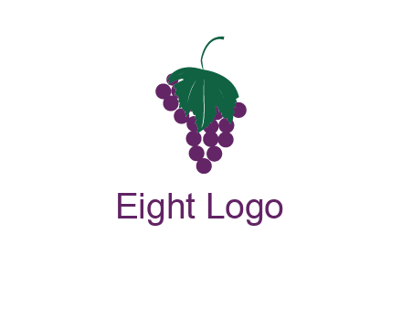 grapes with leaf icon