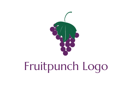 grapes with leaf icon