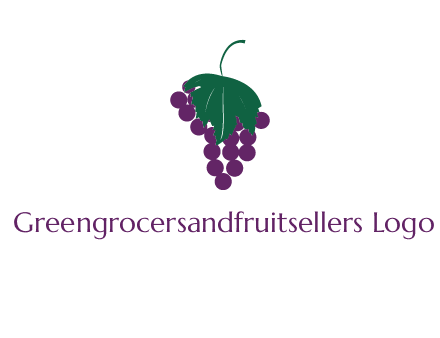 grapes with leaf icon