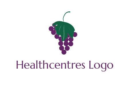 grapes with leaf icon