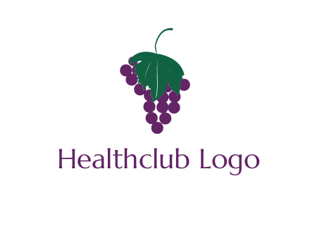 grapes with leaf icon