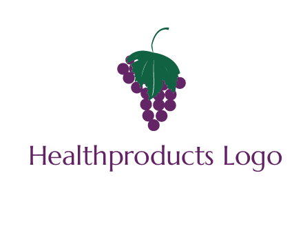 grapes with leaf icon