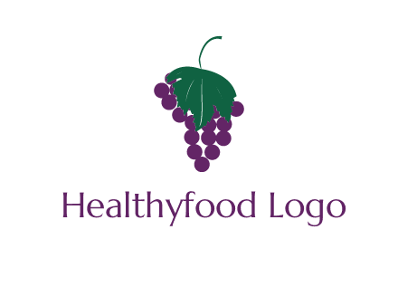 grapes with leaf icon