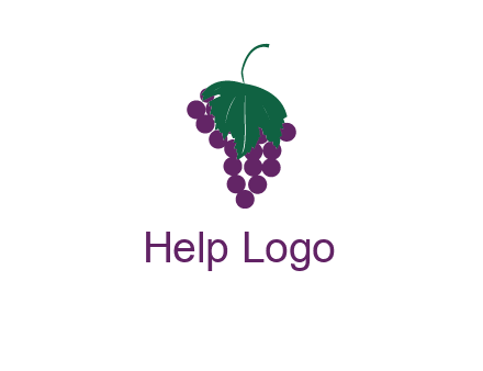 grapes with leaf icon