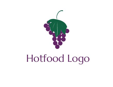 grapes with leaf icon