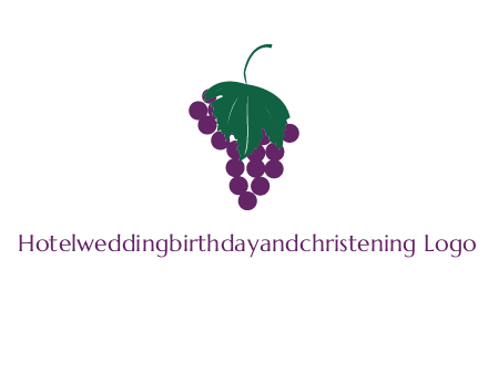 grapes with leaf icon