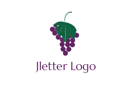 grapes with leaf icon