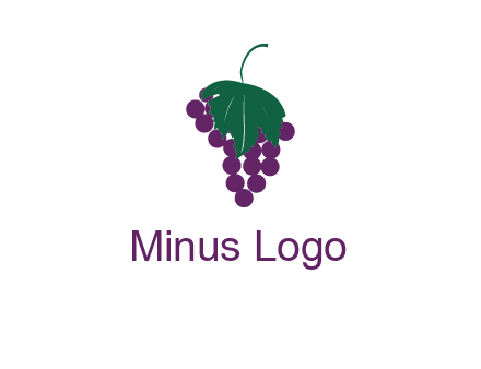 grapes with leaf icon