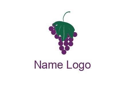 grapes with leaf icon