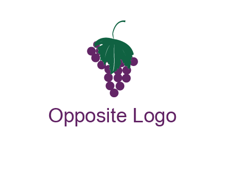 grapes with leaf icon