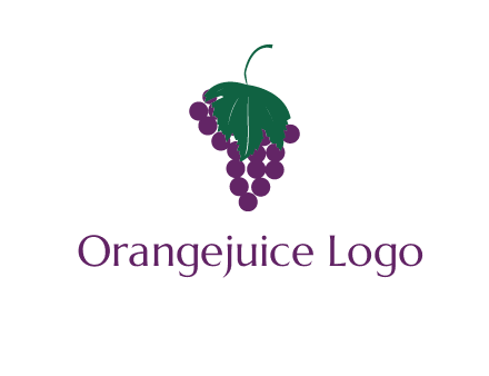 grapes with leaf icon