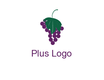 grapes with leaf icon