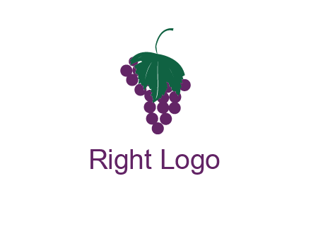 grapes with leaf icon
