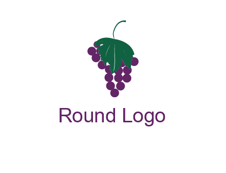 grapes with leaf icon