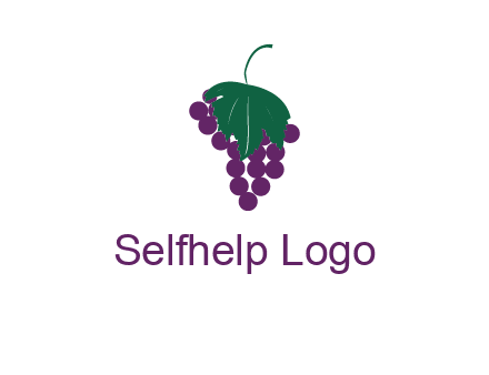 grapes with leaf icon