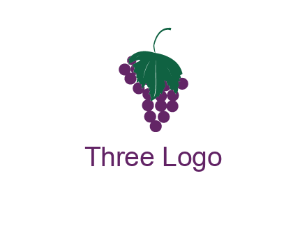 grapes with leaf icon