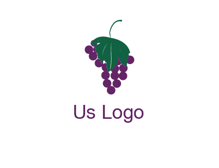 grapes with leaf icon