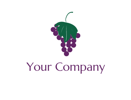 grapes with leaf icon