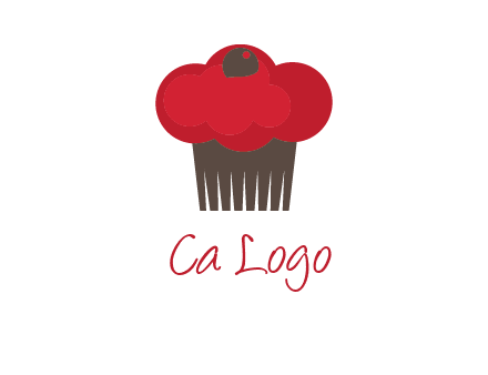 cup cake with cherry on top icon
